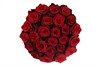 из 25 красных роз Ред Париж в шляпной коробке - фото 6232