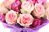 Букет 25 роз, розово-фиолетовый микс - фото 6449