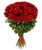 Букет 35 красных роз 60/70 см - фото 8020